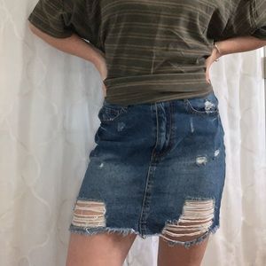 Black label high waisted mini Skirt